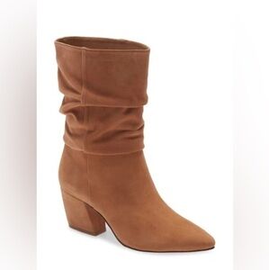 Botkier Skylar Slouch Boots Nutmeg Suede Size 6